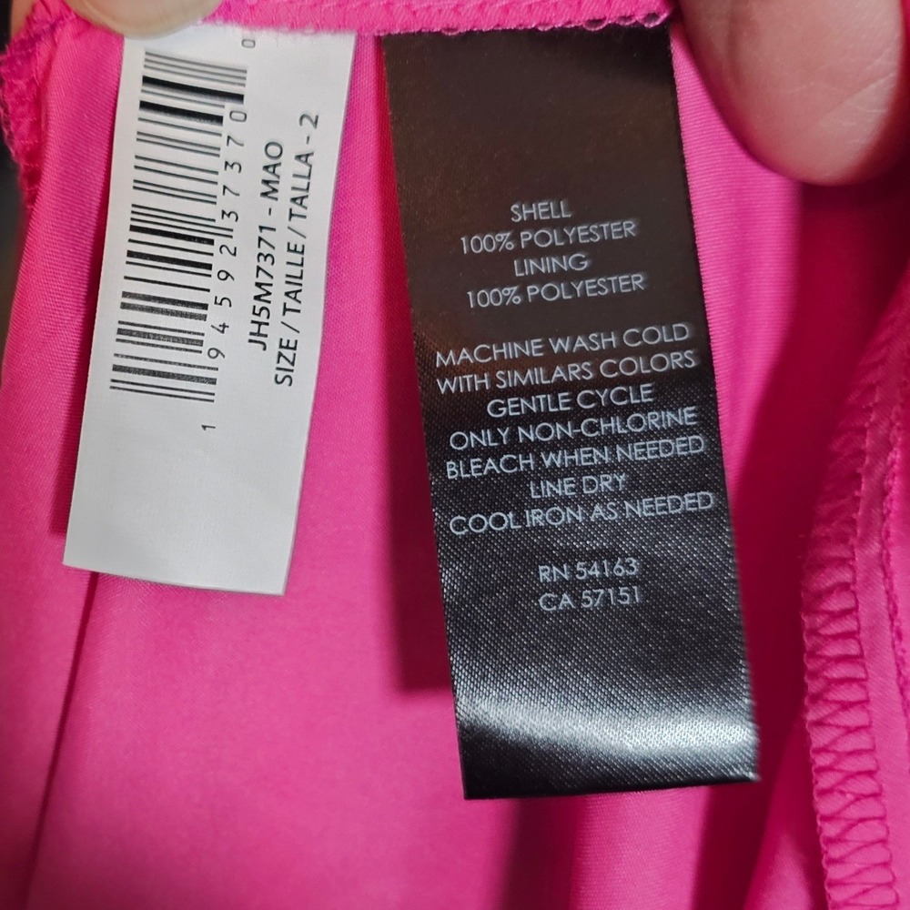 NWT Jessica Howard Womens Maxi Dress Floral Print Pink Long Sleeve Belted Size 2 - Picture 7 of 8